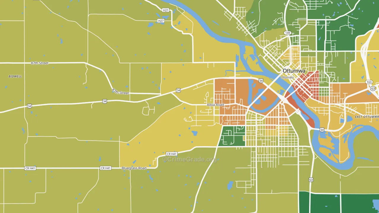 Cliffland, IA Map of Murder Rates