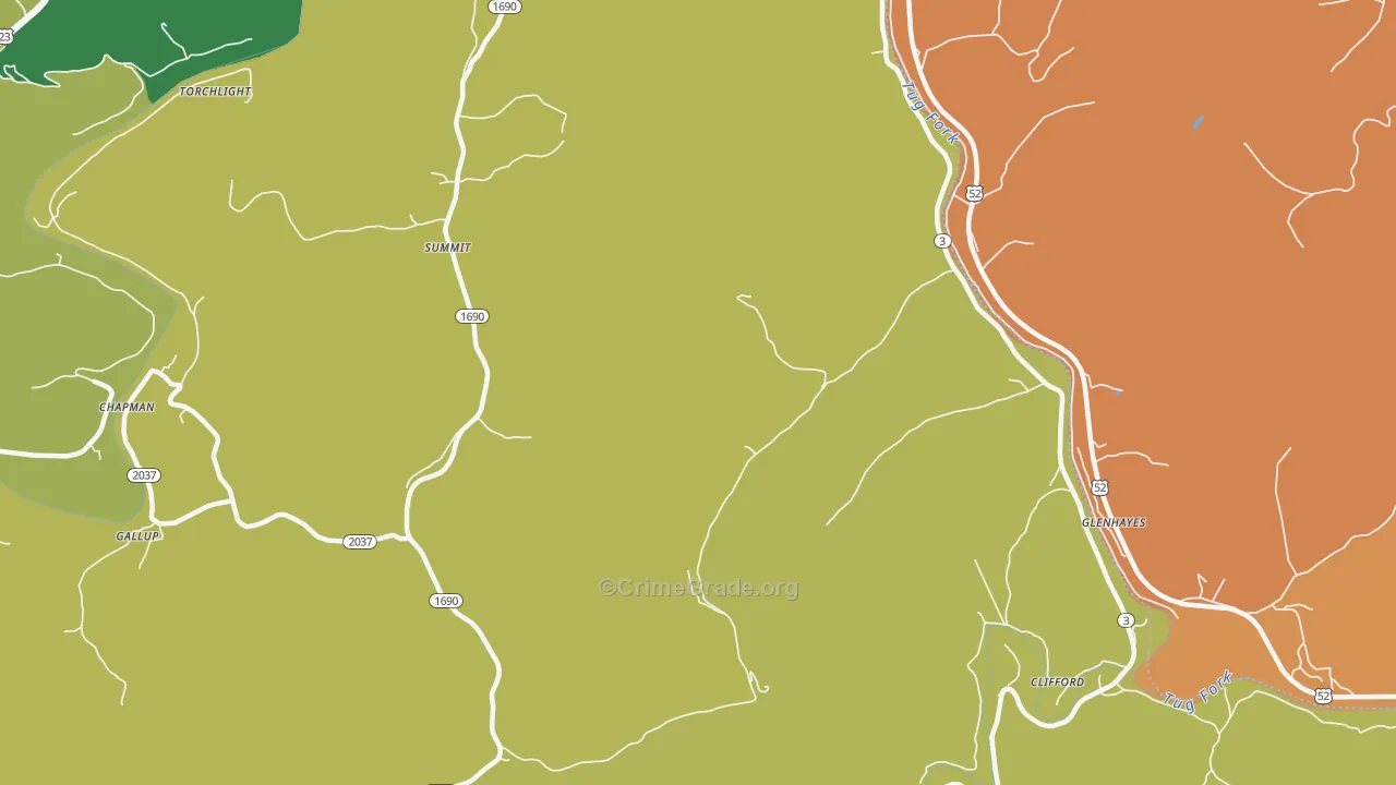 Clifford, KY Map of Murder Rates
