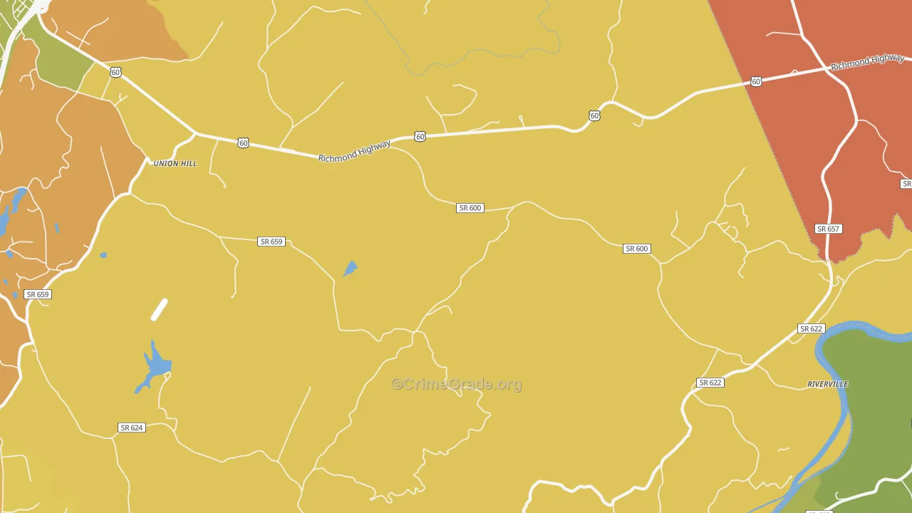 Clifford, VA Map of Murder Rates
