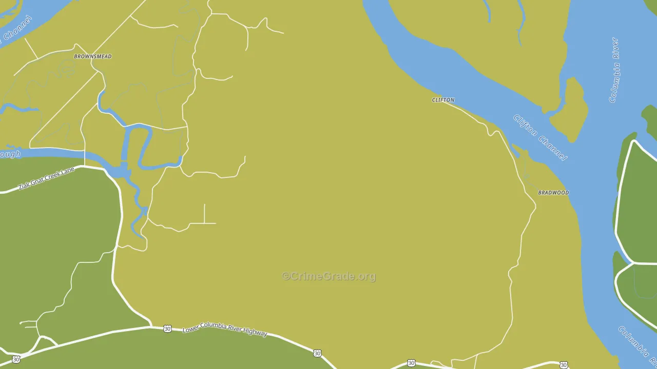 Clifton, OR Map of Murder Rates