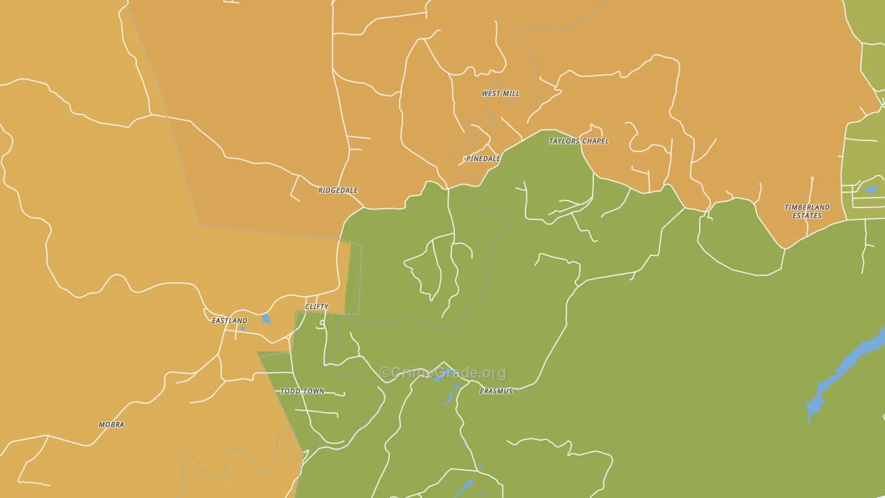 Clifty, TN Map of Murder Rates