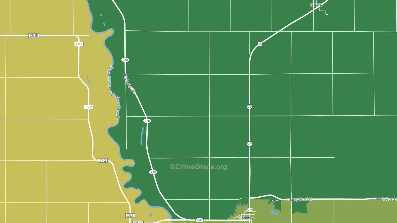 Climax, MN Map of Murder Rates