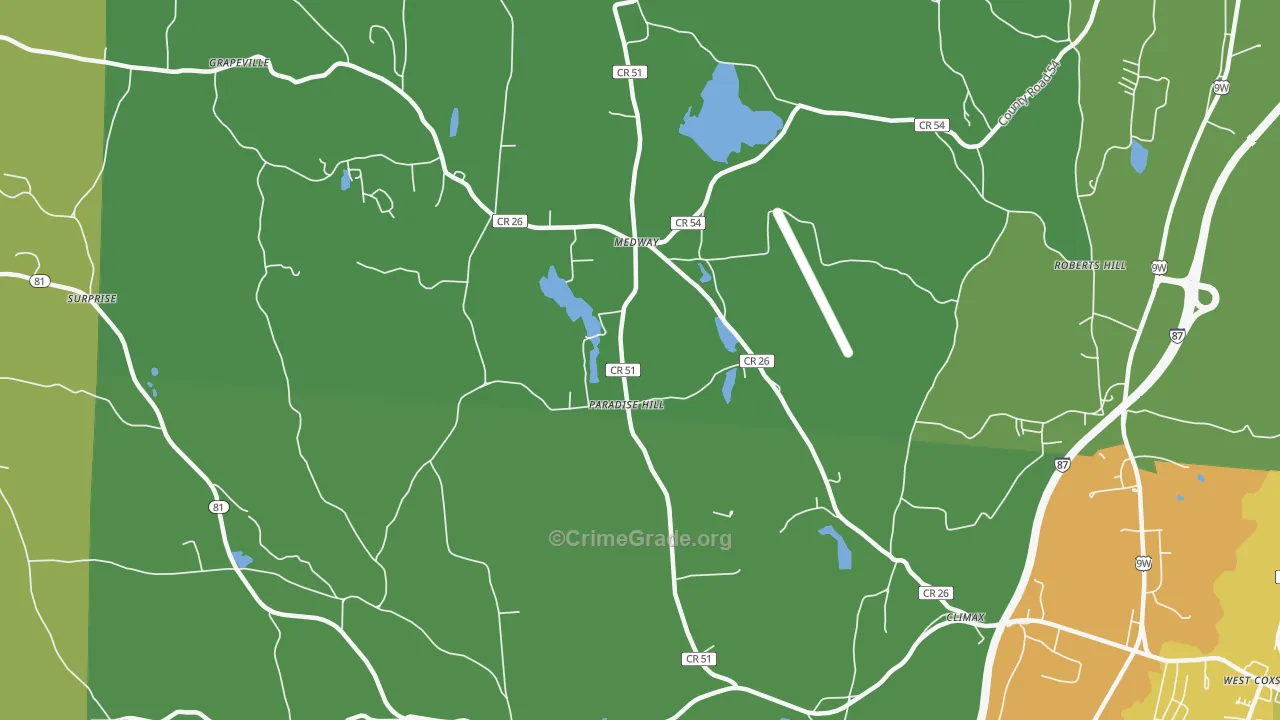 Climax, NY Map of Murder Rates