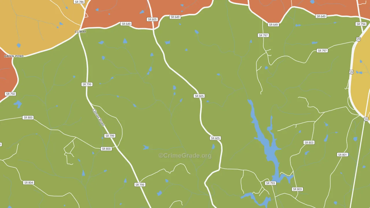Climax, VA Map of Murder Rates