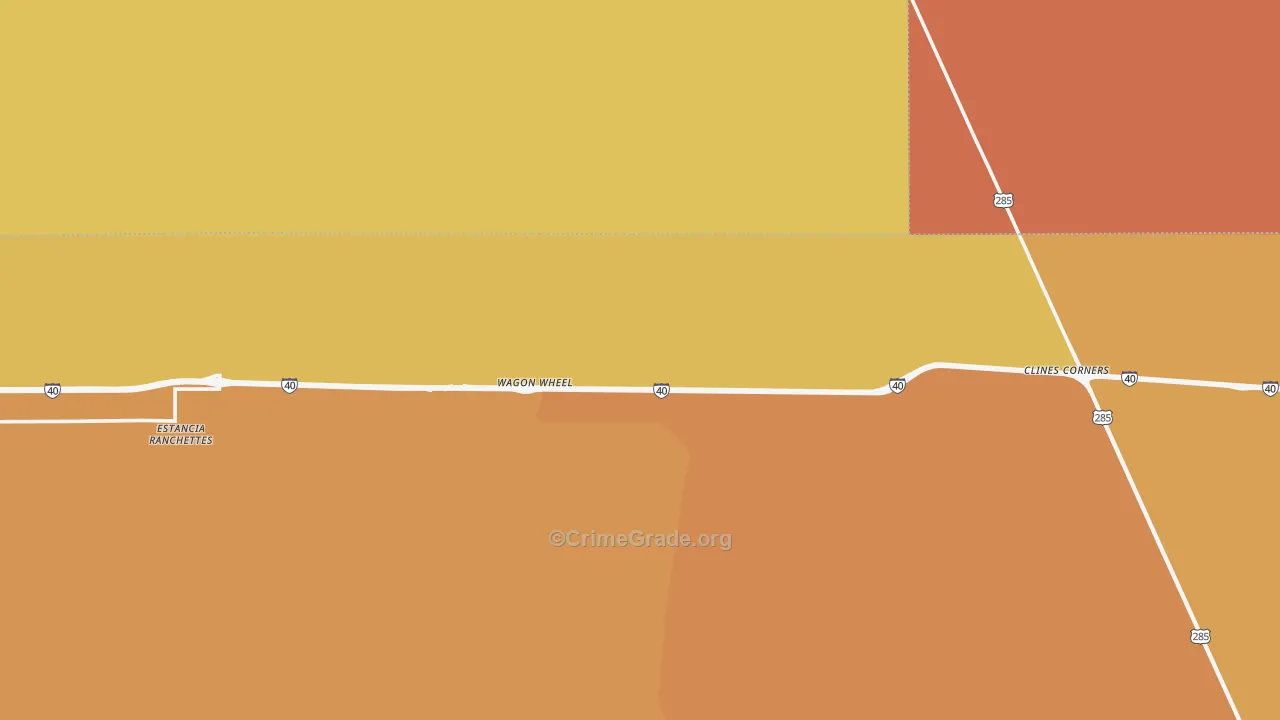 Clines Corners, NM Map of Murder Rates