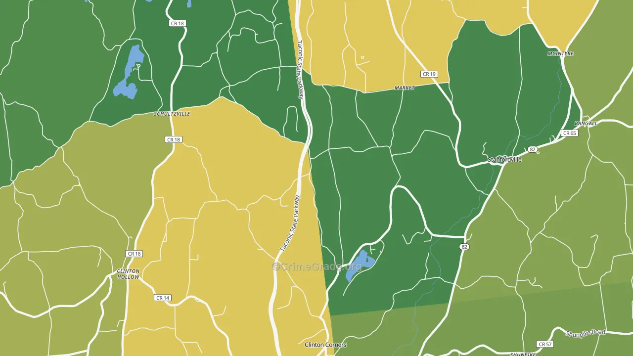 Clinton Corners, NY Map of Murder Rates