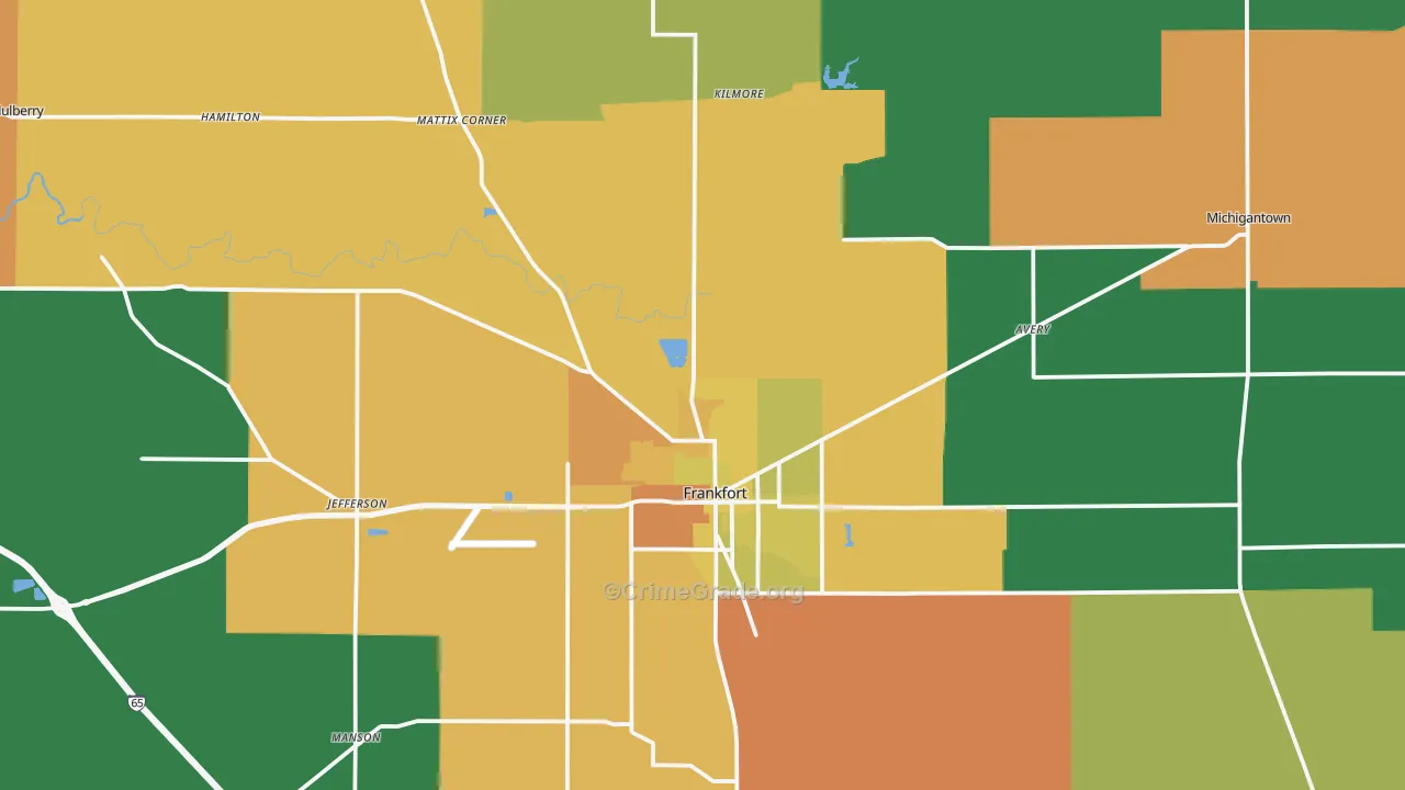 Clinton County, IN Map of Murder Rates