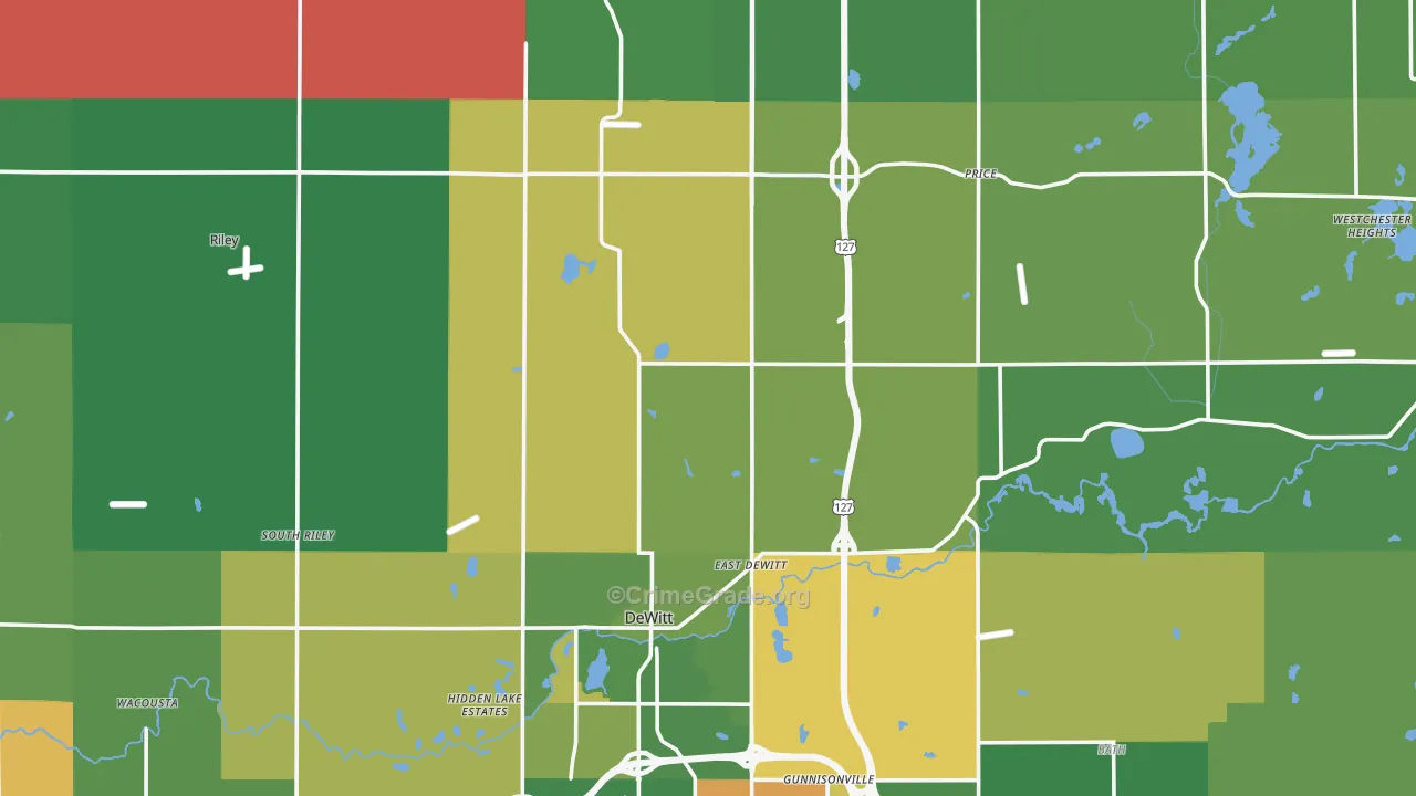 Clinton County, MI Map of Murder Rates