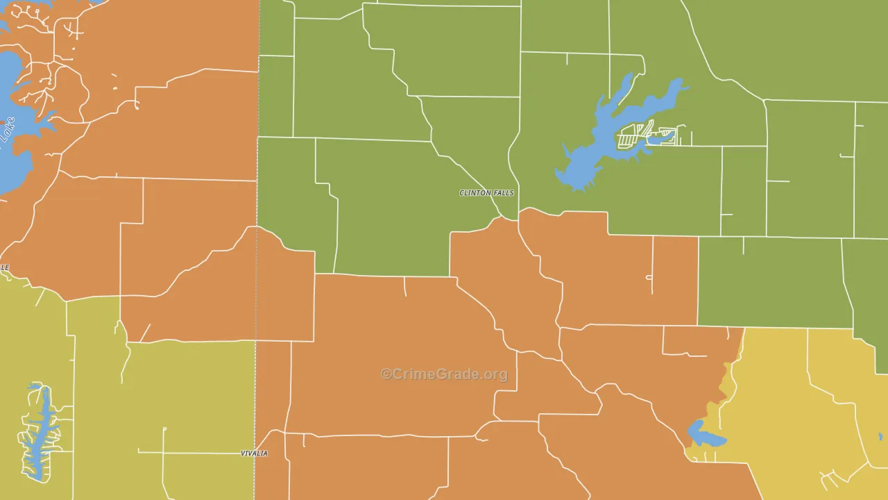Clinton Falls, IN Map of Murder Rates