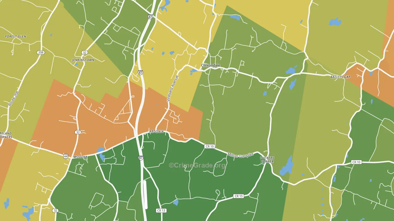 Clintondale, NY Map of Murder Rates