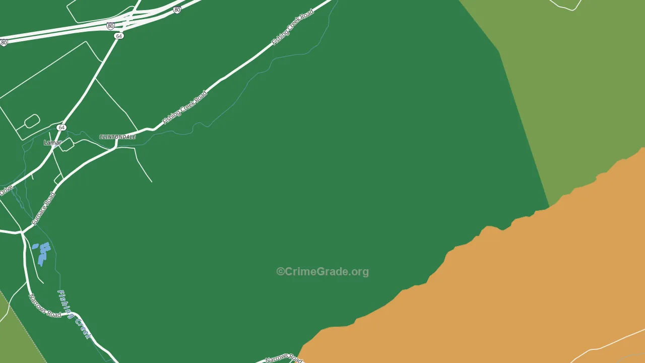 Clintondale, PA Map of Murder Rates