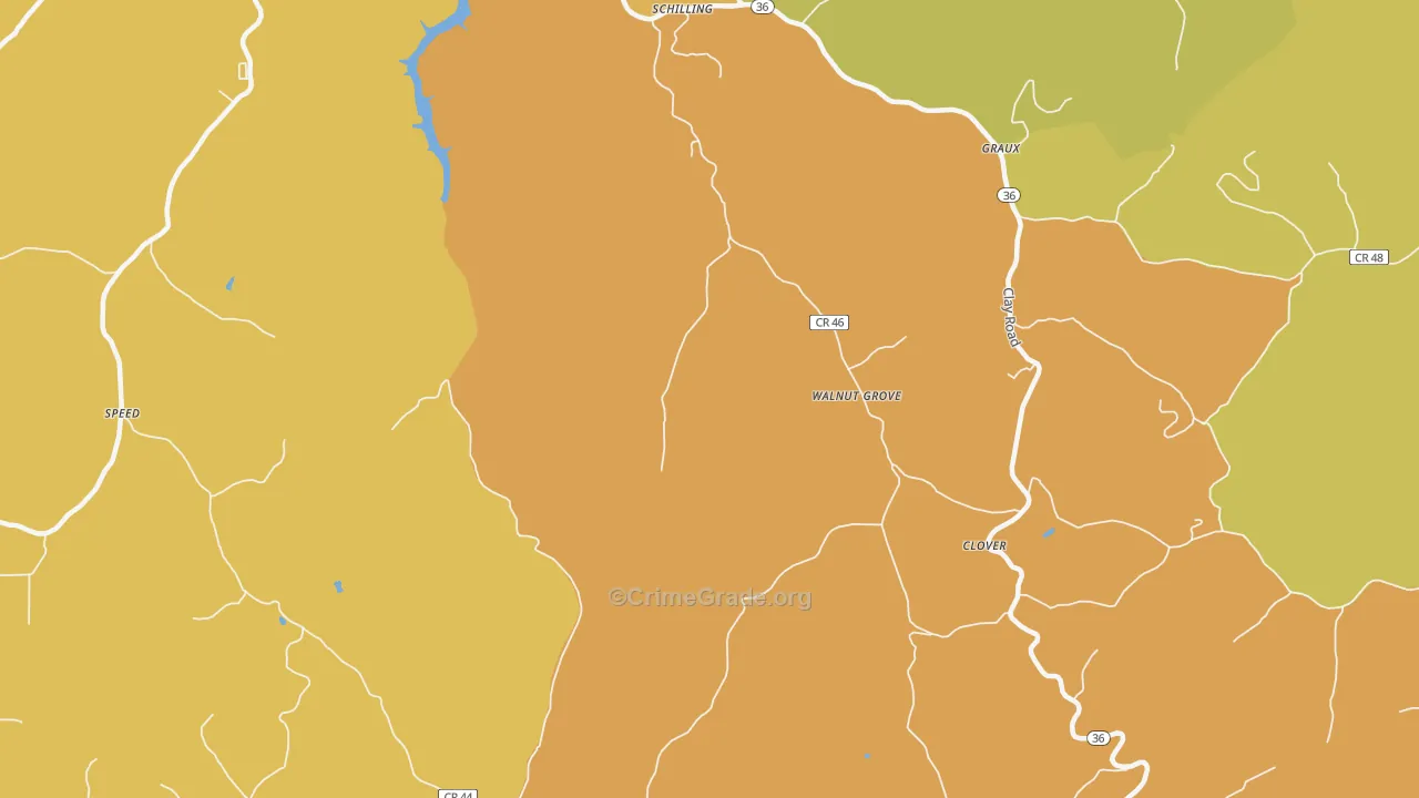 Clio, WV Map of Murder Rates