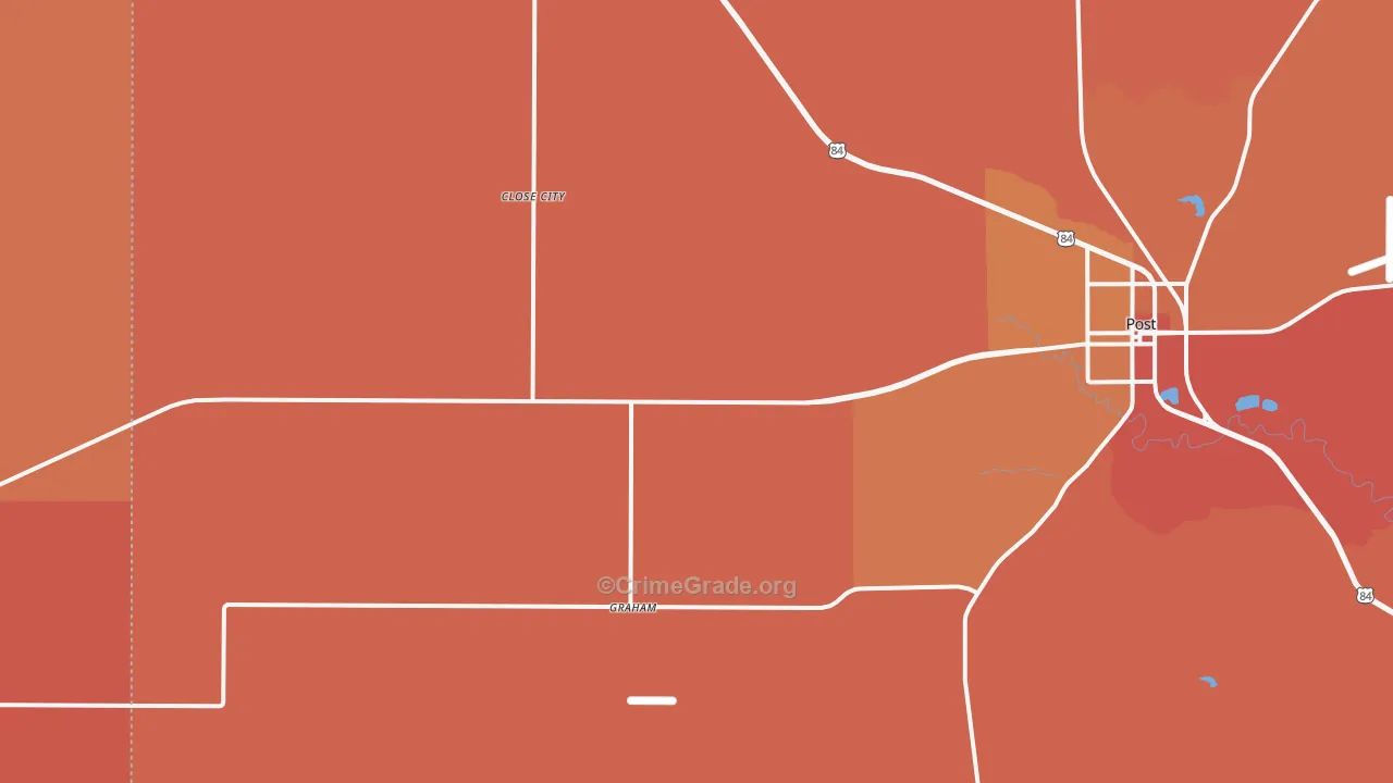 Close City, TX Map of Murder Rates