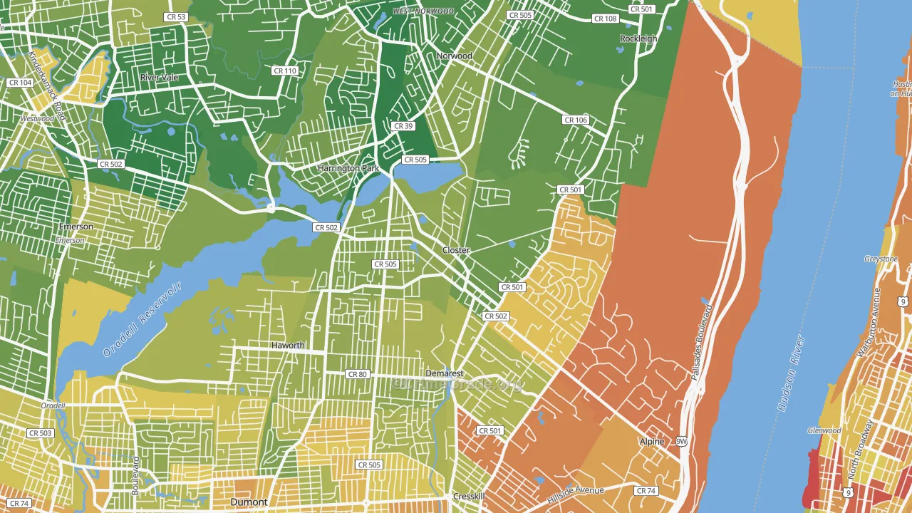 Closter, NJ Map of Murder Rates