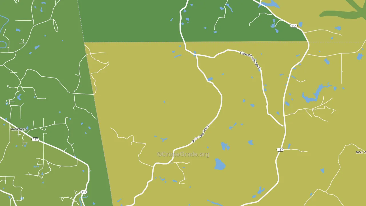 Cloudland, GA Map of Murder Rates