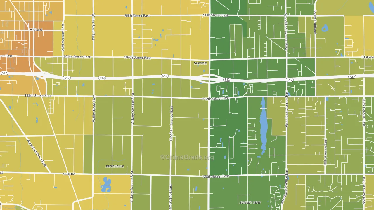 Clover Creek, WA Map of Murder Rates