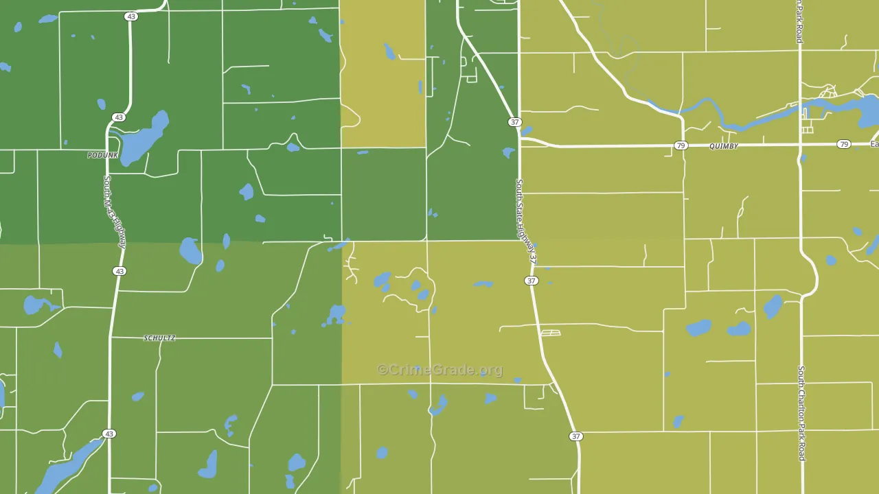 Cloverdale, MI Map of Murder Rates