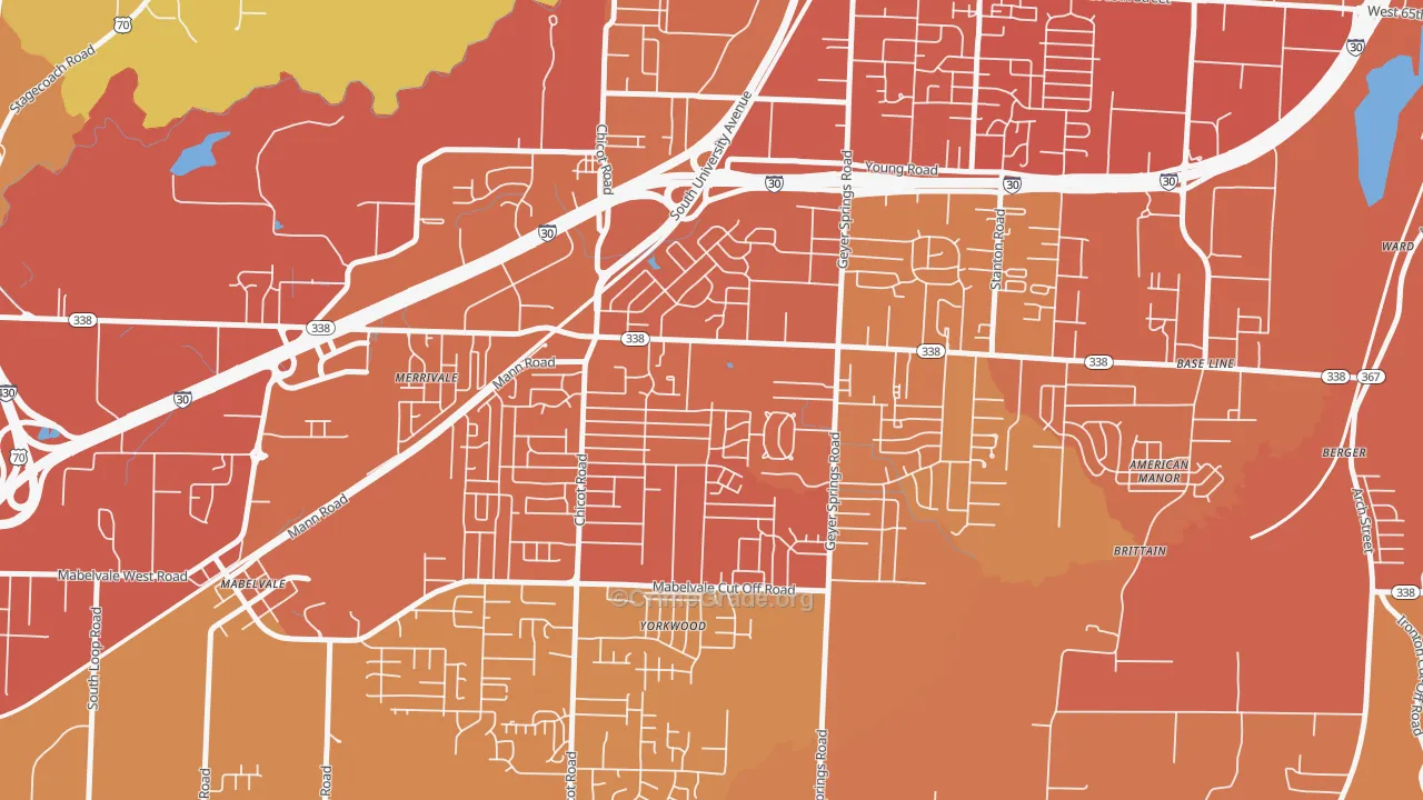 Cloverdale Watson, Little Rock, AR Map of Murder Rates