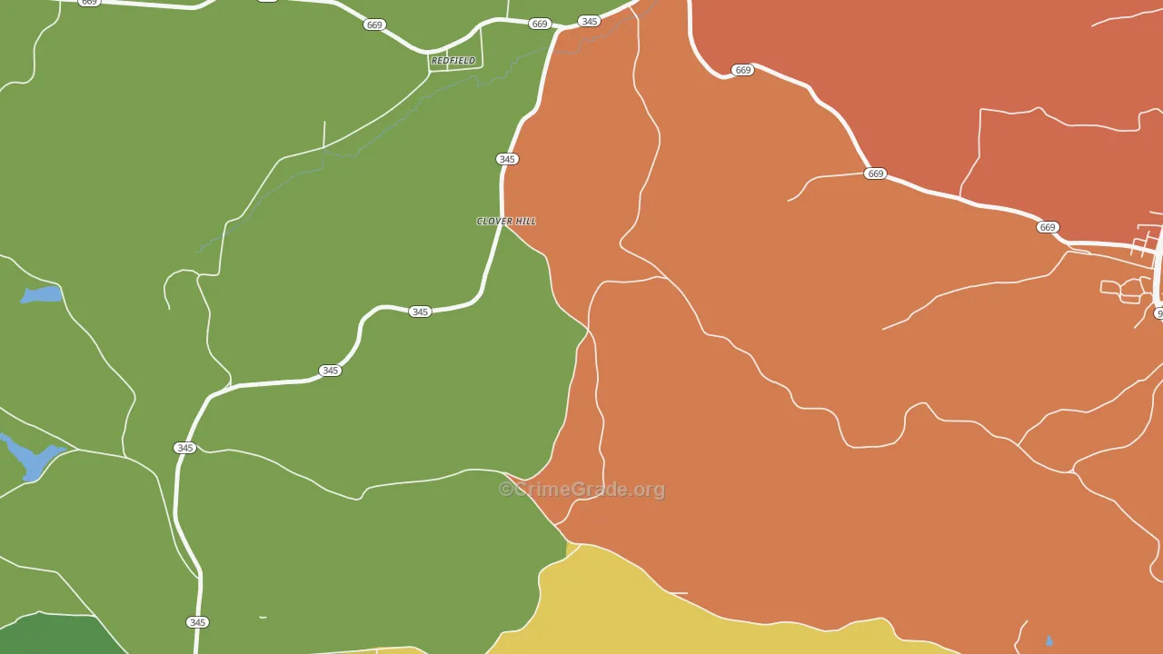 Cloverhill, OH Map of Murder Rates