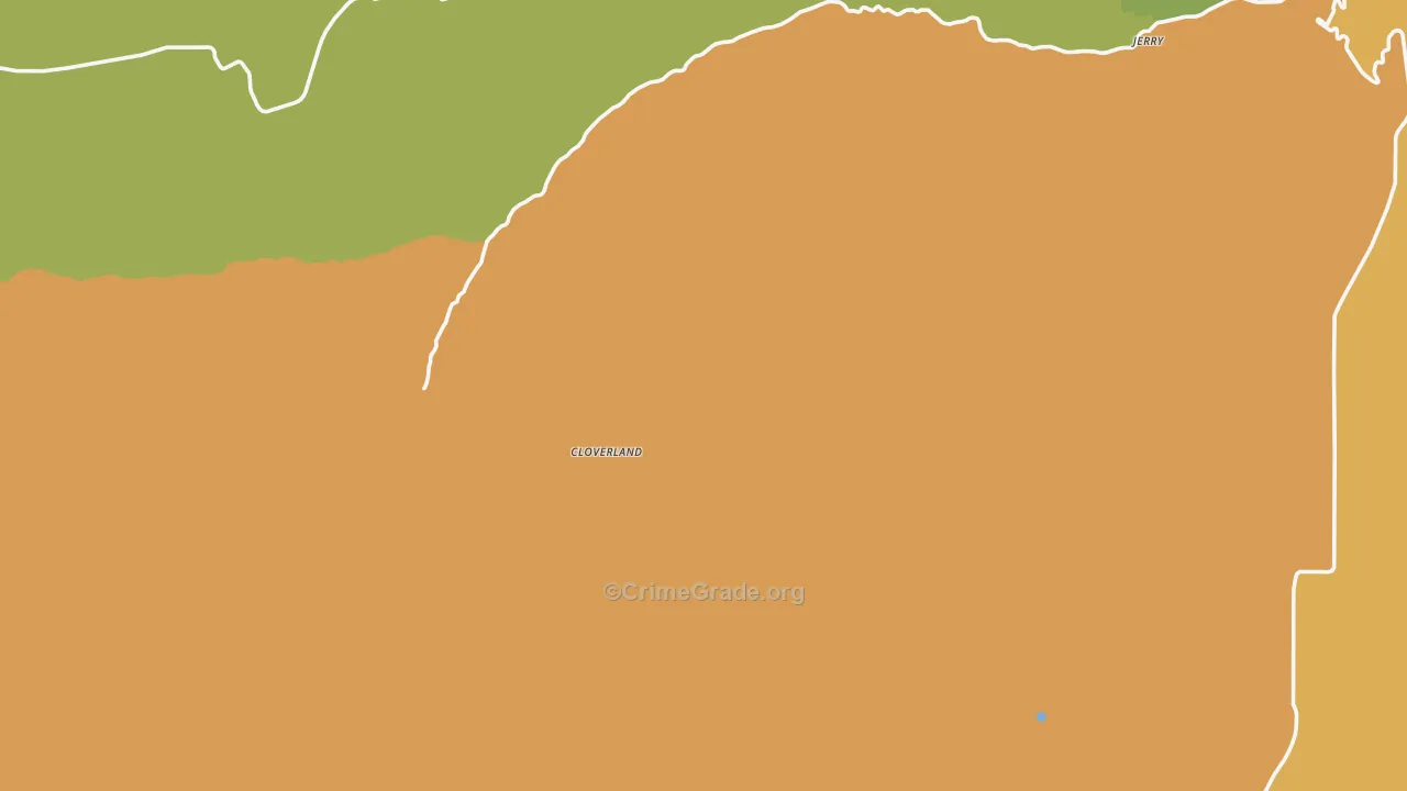 Cloverland, WA Map of Murder Rates