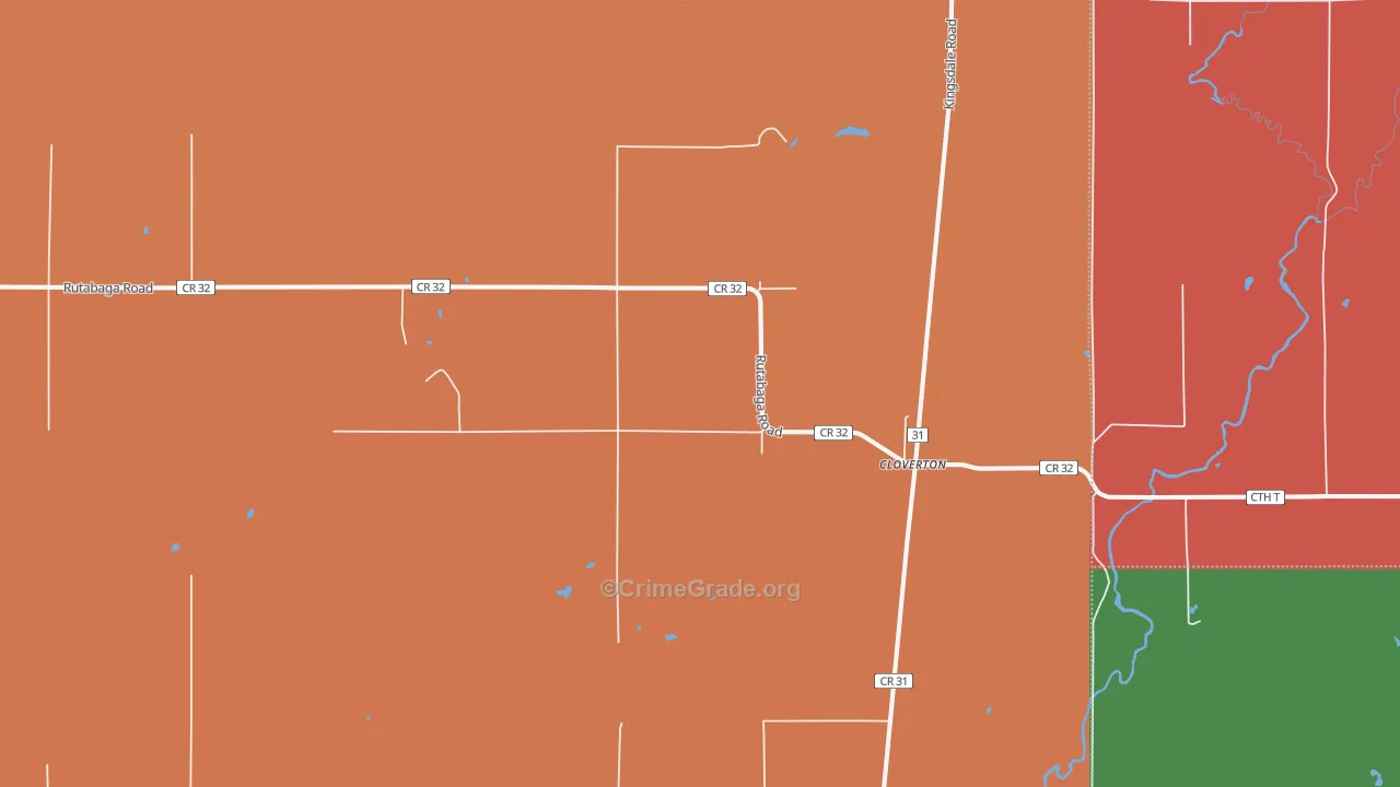Cloverton, MN Map of Murder Rates