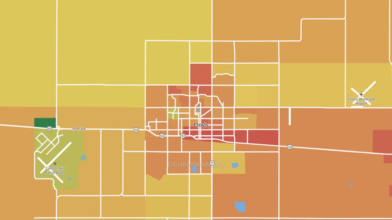 Clovis, NM Map of Murder Rates