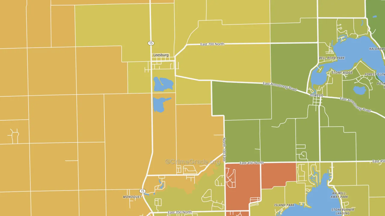 Clunette, IN Map of Murder Rates