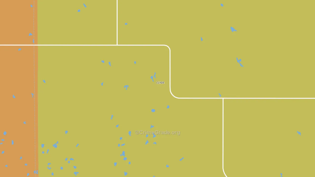 Clyde, ND Map of Murder Rates