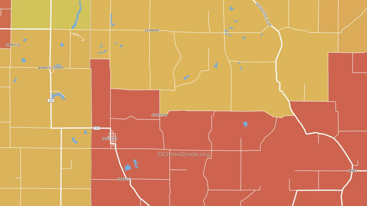 Coal City, IN Map of Murder Rates
