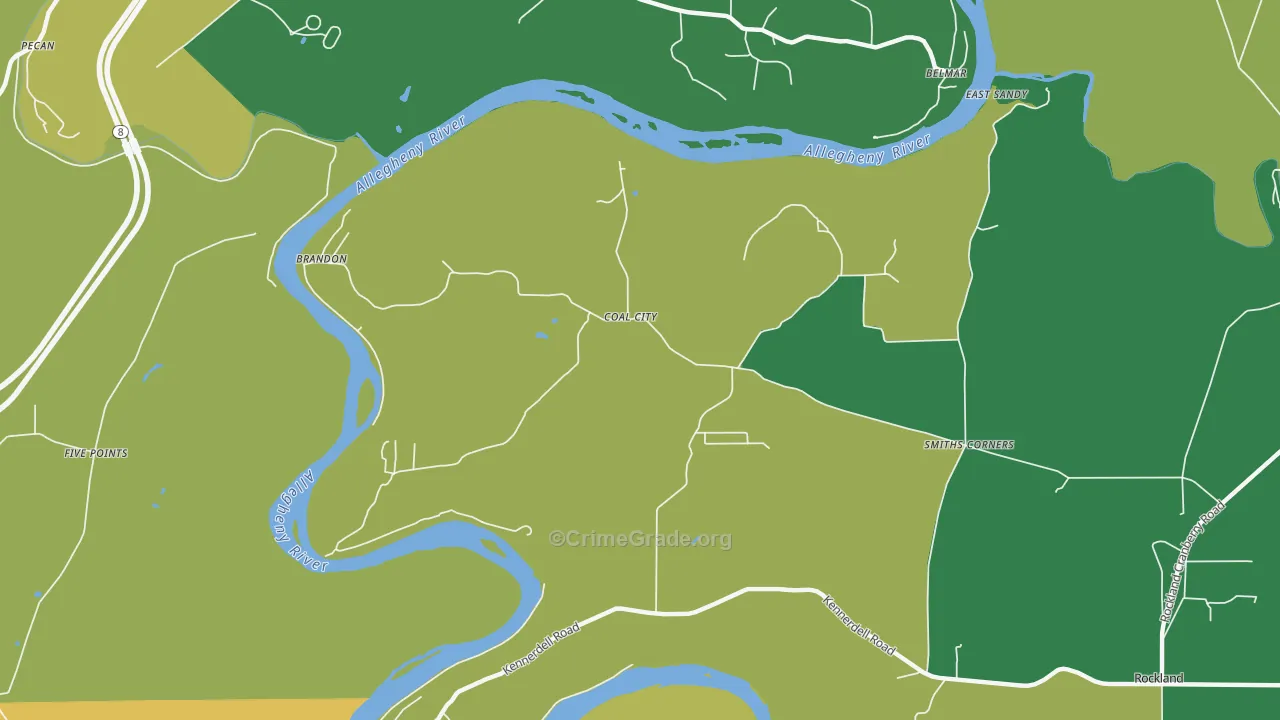 Coal City, PA Map of Murder Rates