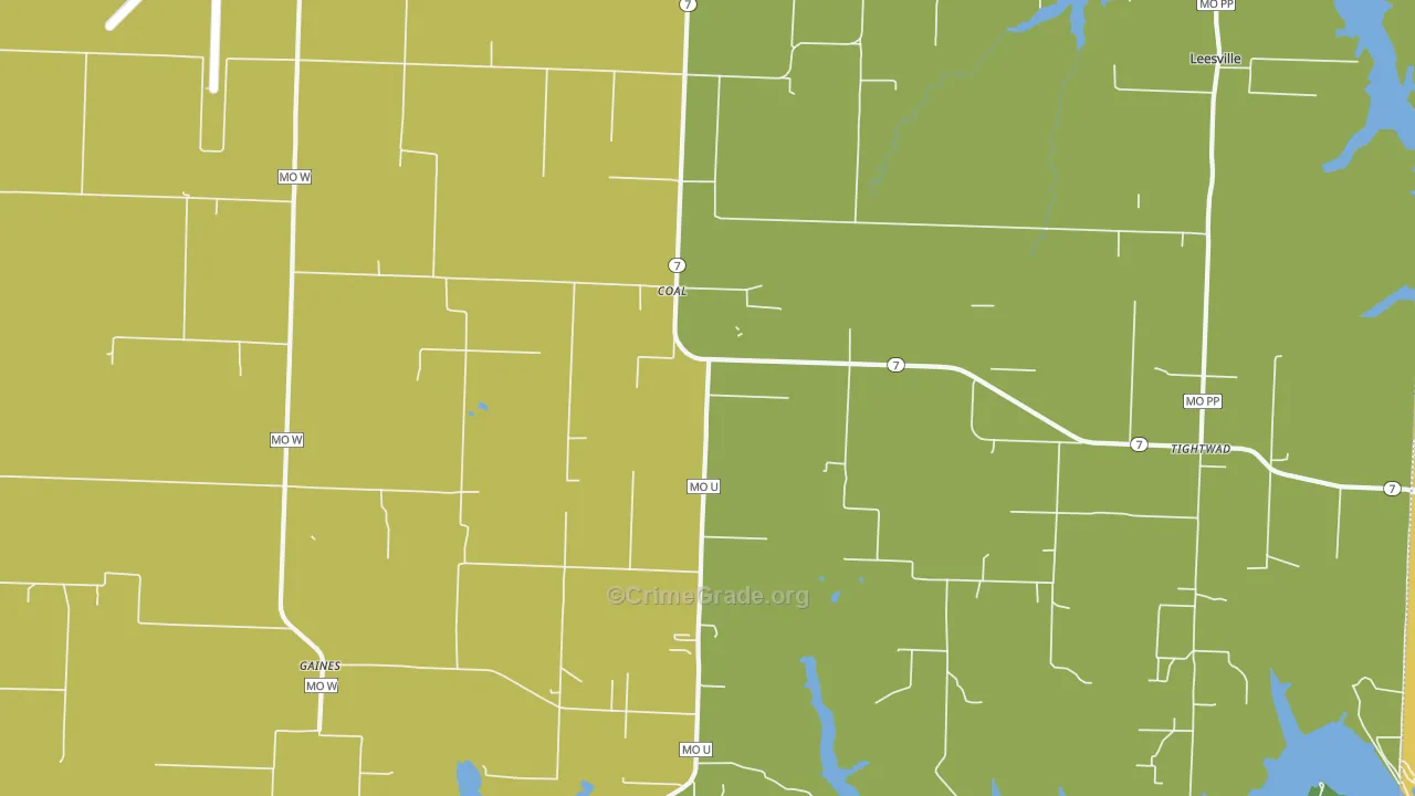 Coal, MO Map of Murder Rates