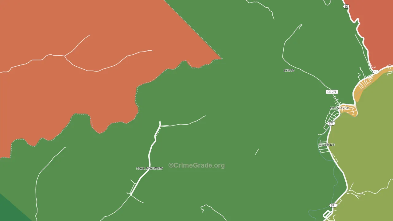 Coal Mountain, WV Map of Murder Rates