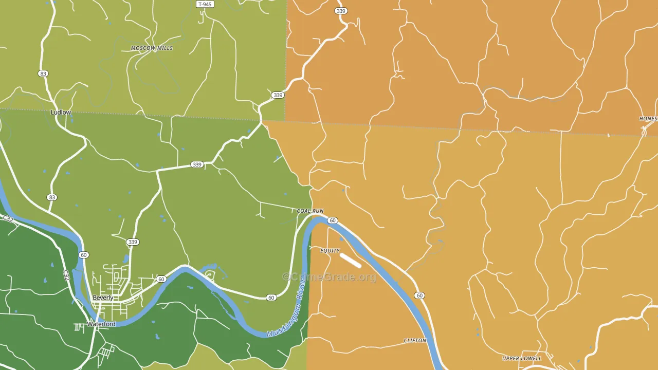 Coal Run, OH Map of Murder Rates