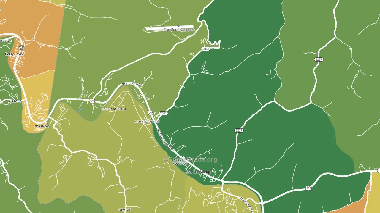 Coal Run Village, KY Map of Murder Rates