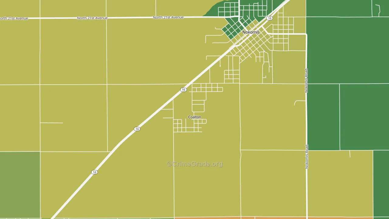 Coalton, IL Map of Murder Rates