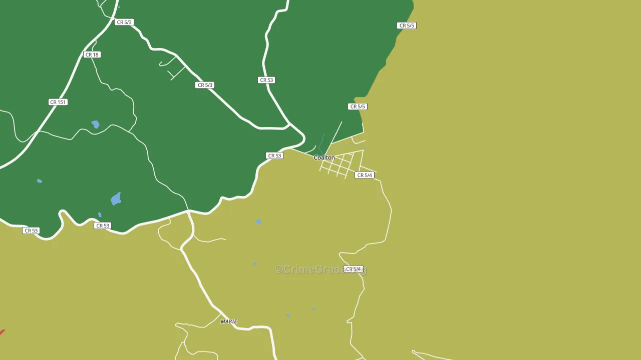Coalton, WV Map of Murder Rates