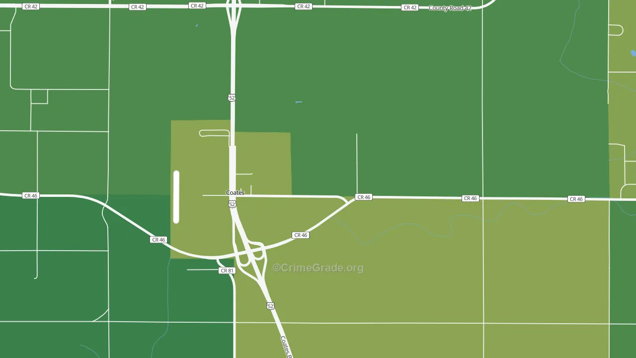 Coates, MN Map of Murder Rates