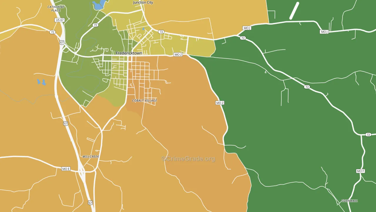 Cobalt, MO Map of Murder Rates
