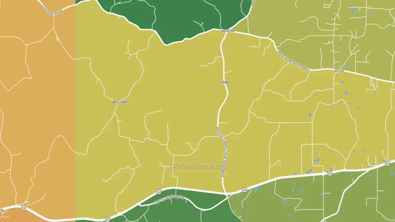 Cobbs, MS Map of Murder Rates