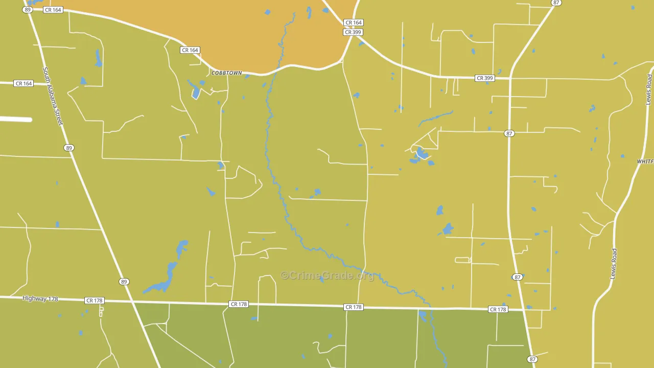 Cobbtown, FL Map of Murder Rates