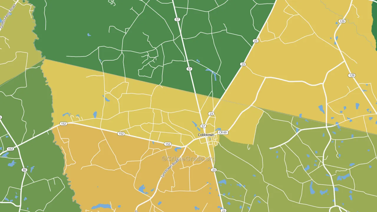 Cobbtown, GA Map of Murder Rates