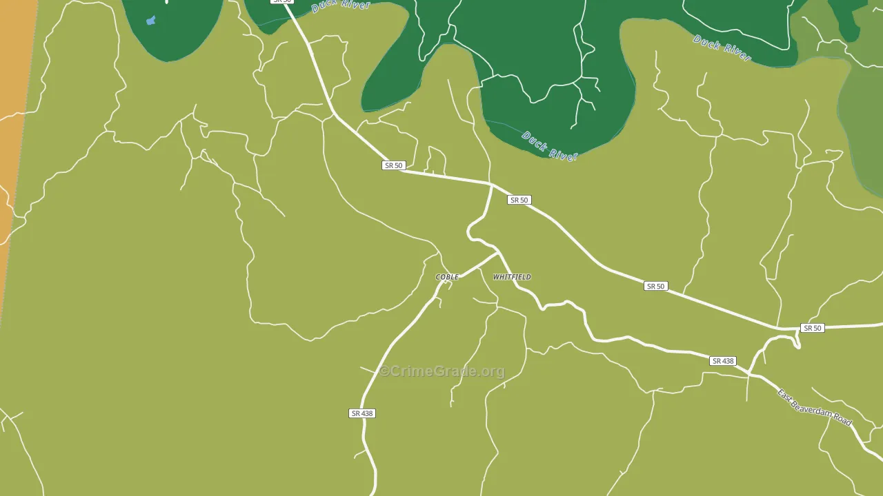 Coble, TN Map of Murder Rates