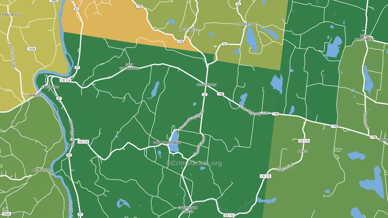 Cochecton, NY Map of Murder Rates