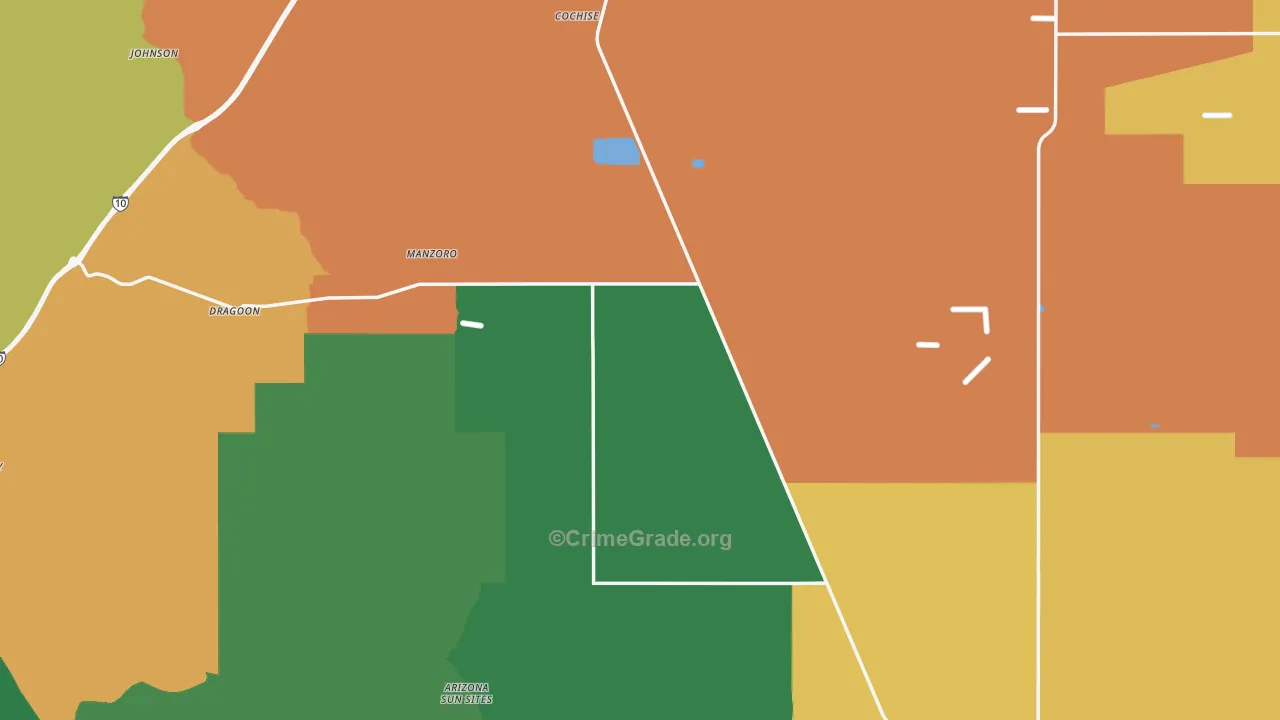 Cochise, AZ Map of Murder Rates