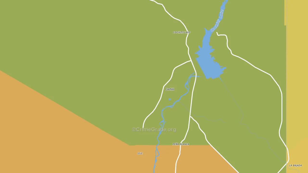 Cochiti Pueblo, NM Map of Murder Rates