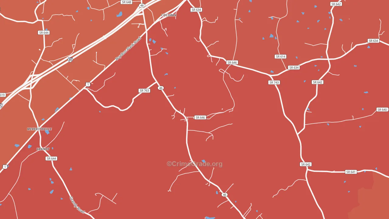 Cochran, VA Map of Murder Rates