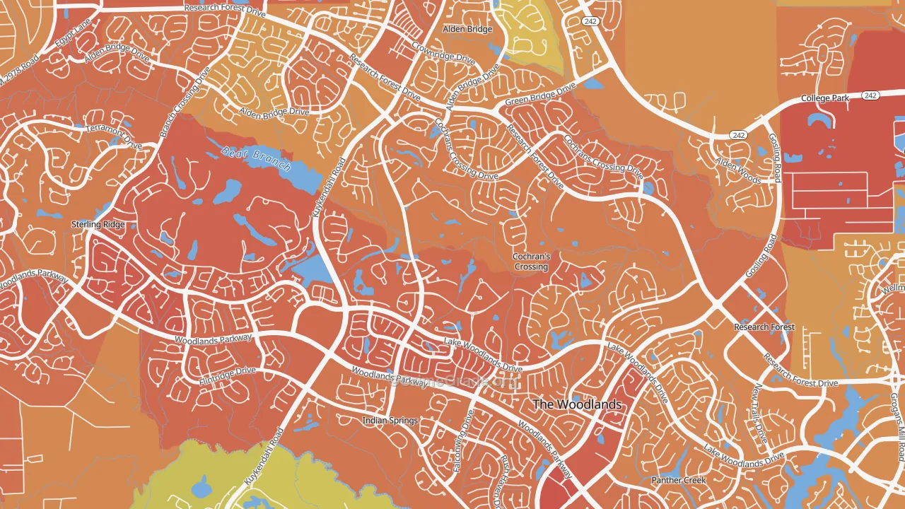 Cochran's Crossing, The Woodlands, TX Map of Murder Rates
