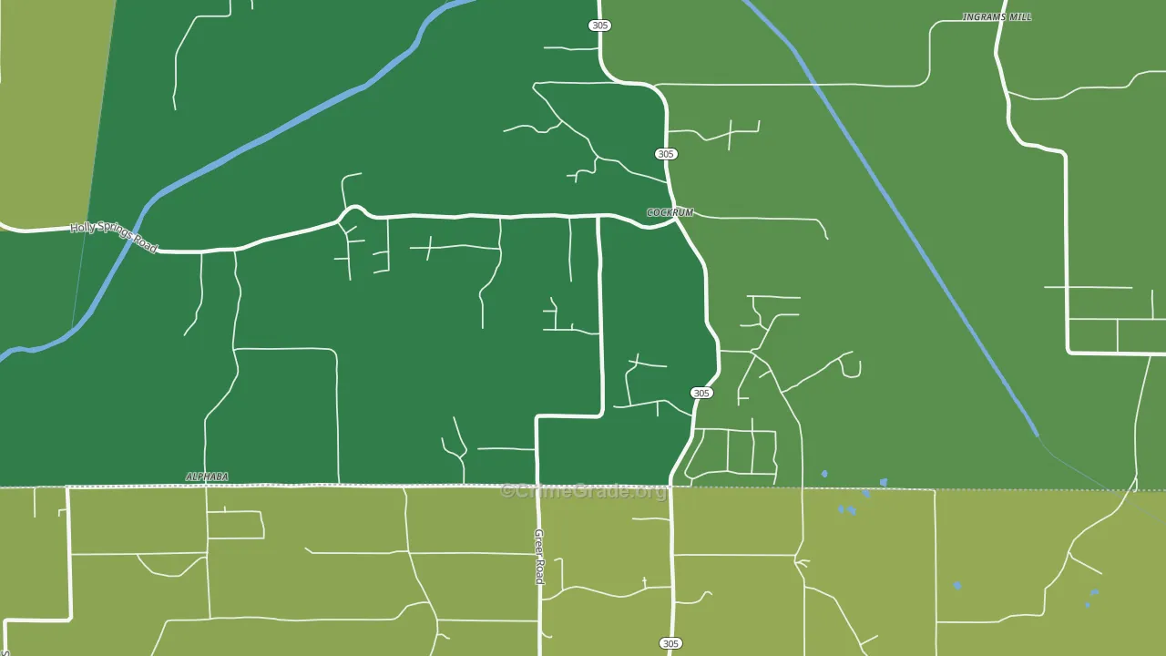 Cockrum, MS Map of Murder Rates
