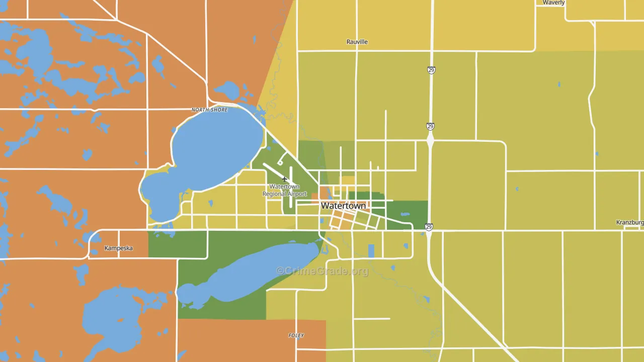 Codington County, SD Map of Murder Rates