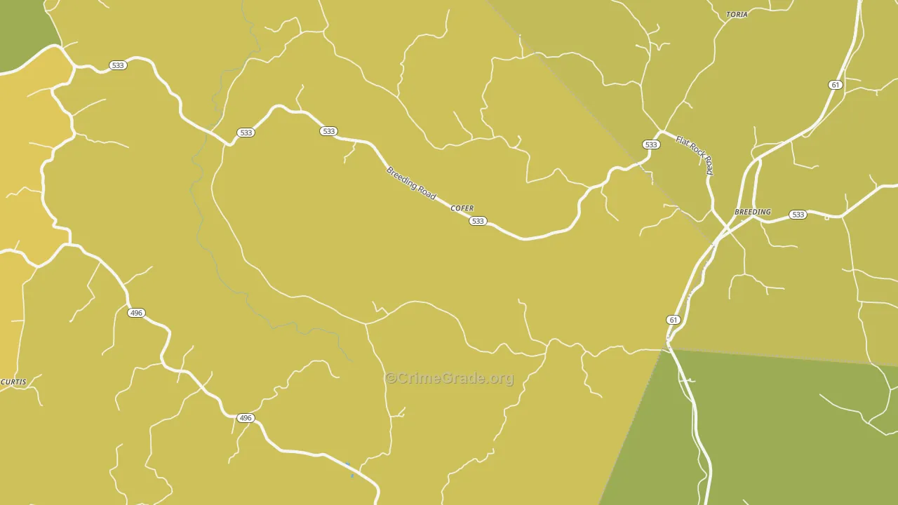 Cofer, KY Map of Murder Rates